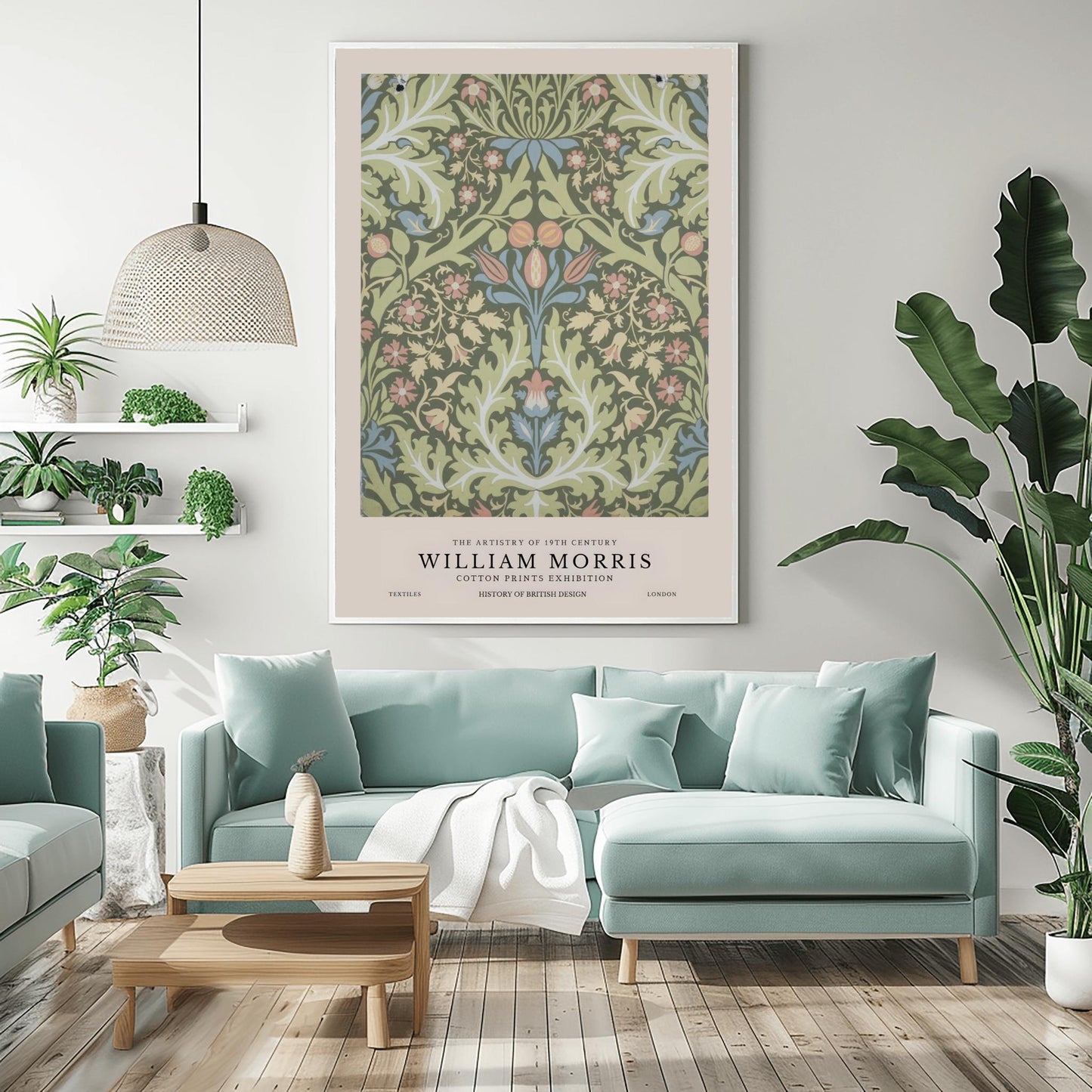 William Morris Floral Print: Vintage Arts & Crafts Botanical Poster