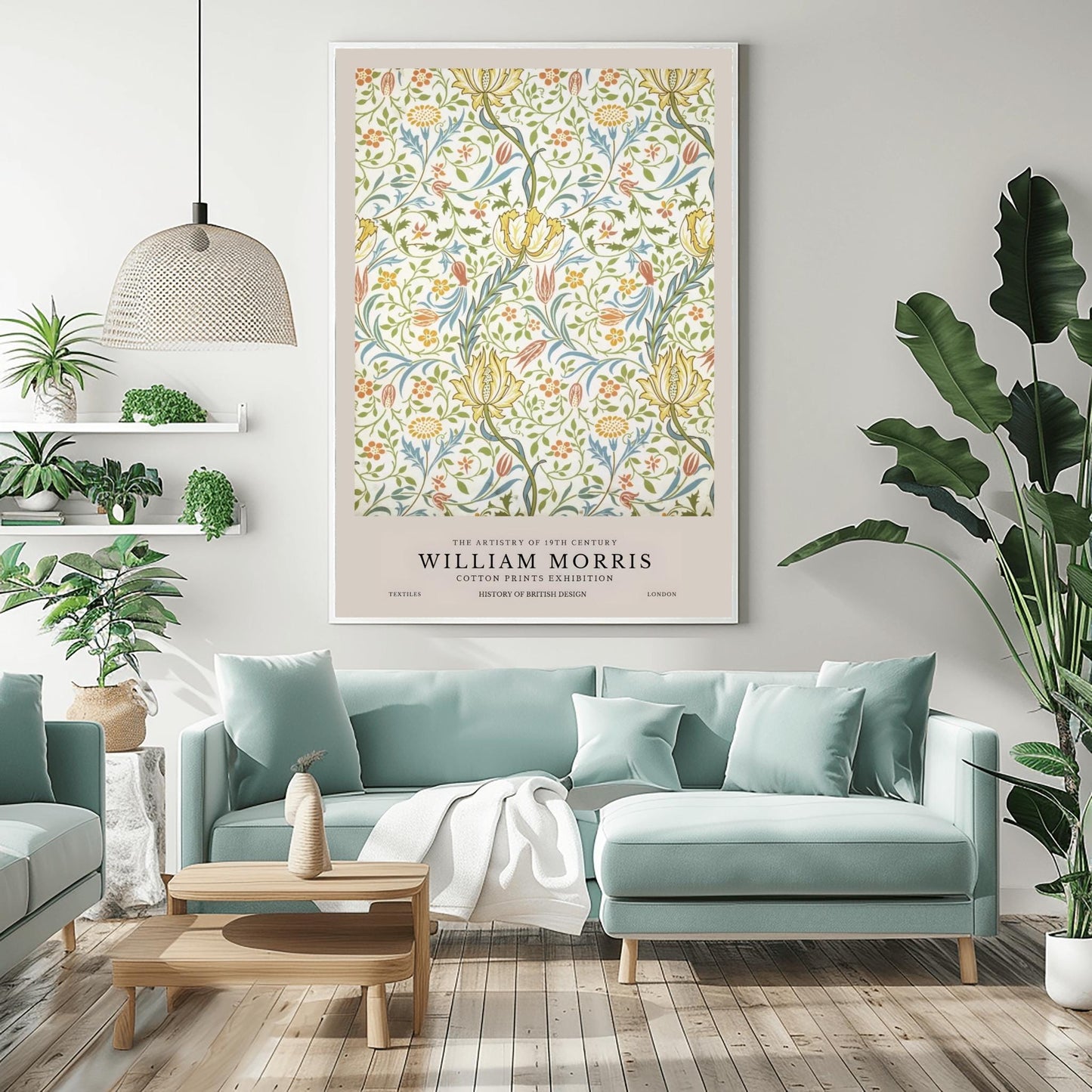 William Morris Floral Print: Vintage Arts & Crafts Botanical Poster