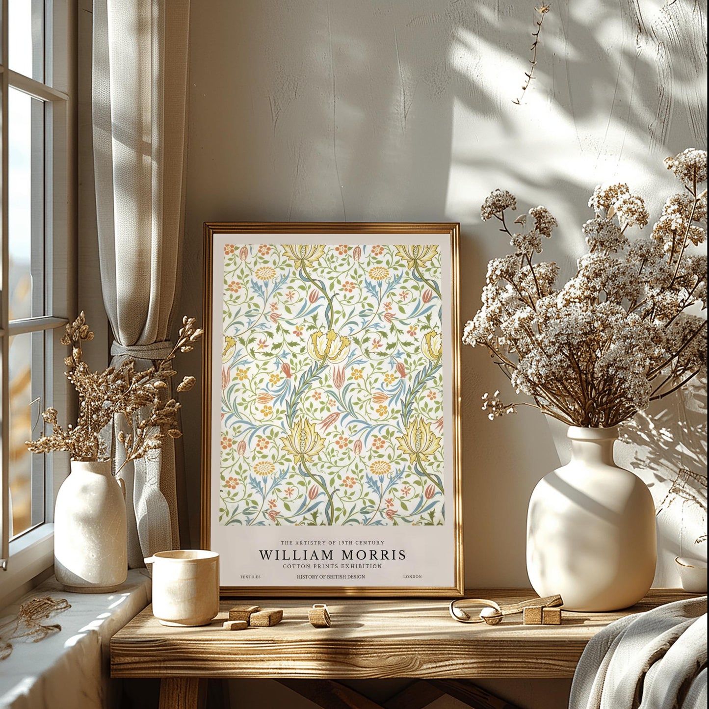William Morris Floral Print: Vintage Arts & Crafts Botanical Poster