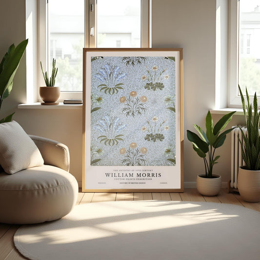 William Morris Daisy Print: Vintage Floral Botanical Art Poster