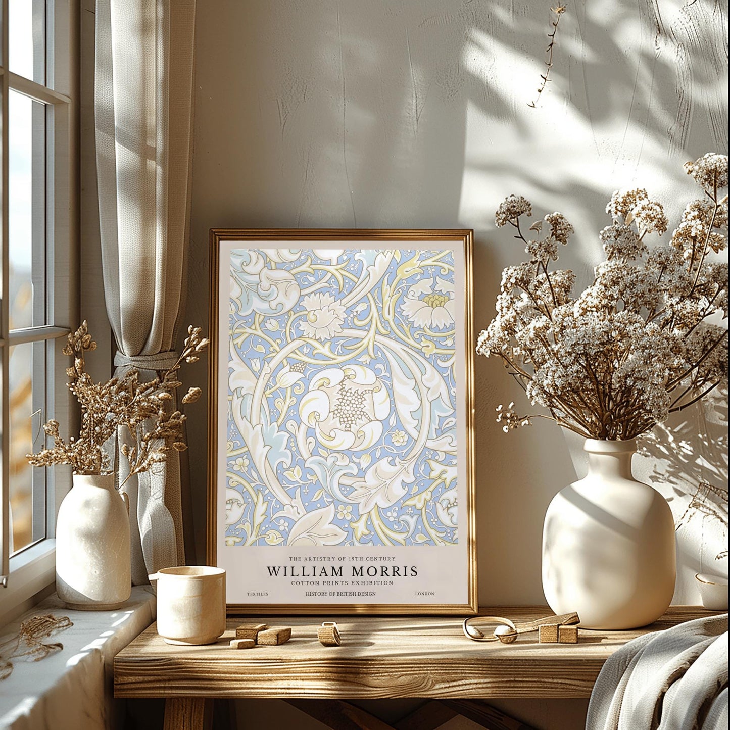William Morris 'Corncockle' Print: Arts & Crafts Botanical Poster
