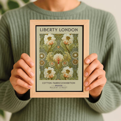 William Morris Peony Print: Dark Floral, Arts & Crafts Style