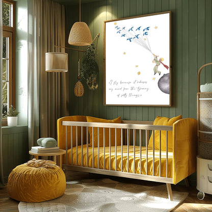 The Little Prince Quote Print: Watercolor Nursery Wall Art