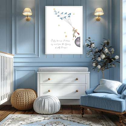 The Little Prince Quote Print: Watercolor Nursery Wall Art