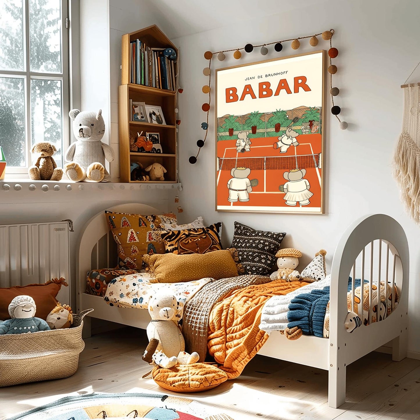 Babar the Elephant Print: Retro Nursery Decor, Kids Wall Art