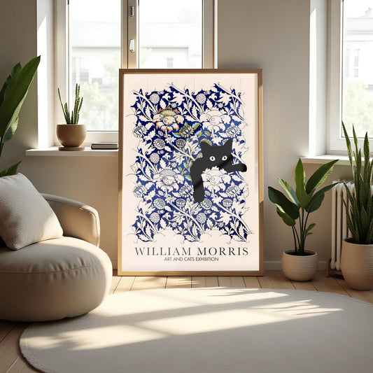 William Morris Cat Print: Arts & Crafts Exhibition Poster