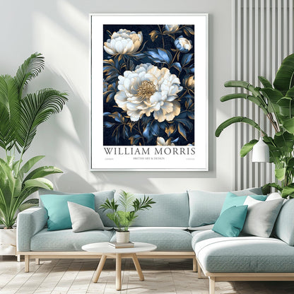 William Morris Lodden Print: Vintage Hydrangea Botanical Art Poster