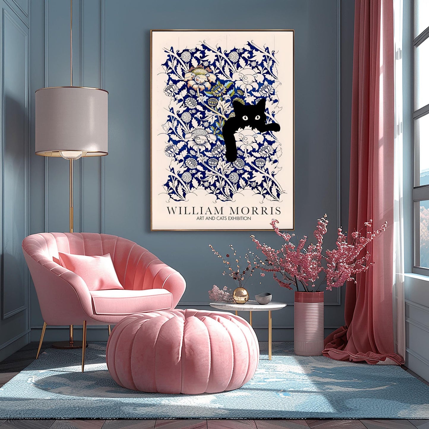 William Morris Cat Print: Arts & Crafts Exhibition Poster