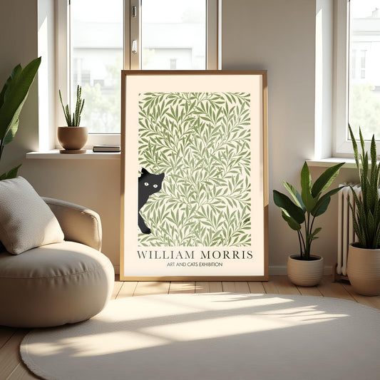 William Morris Cat Print: Arts & Crafts Exhibition Poster
