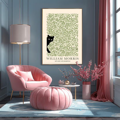 William Morris Cat Print: Arts & Crafts Exhibition Poster
