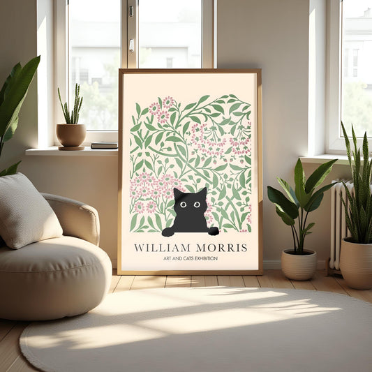 William Morris Cat Print: Arts & Crafts Exhibition Poster