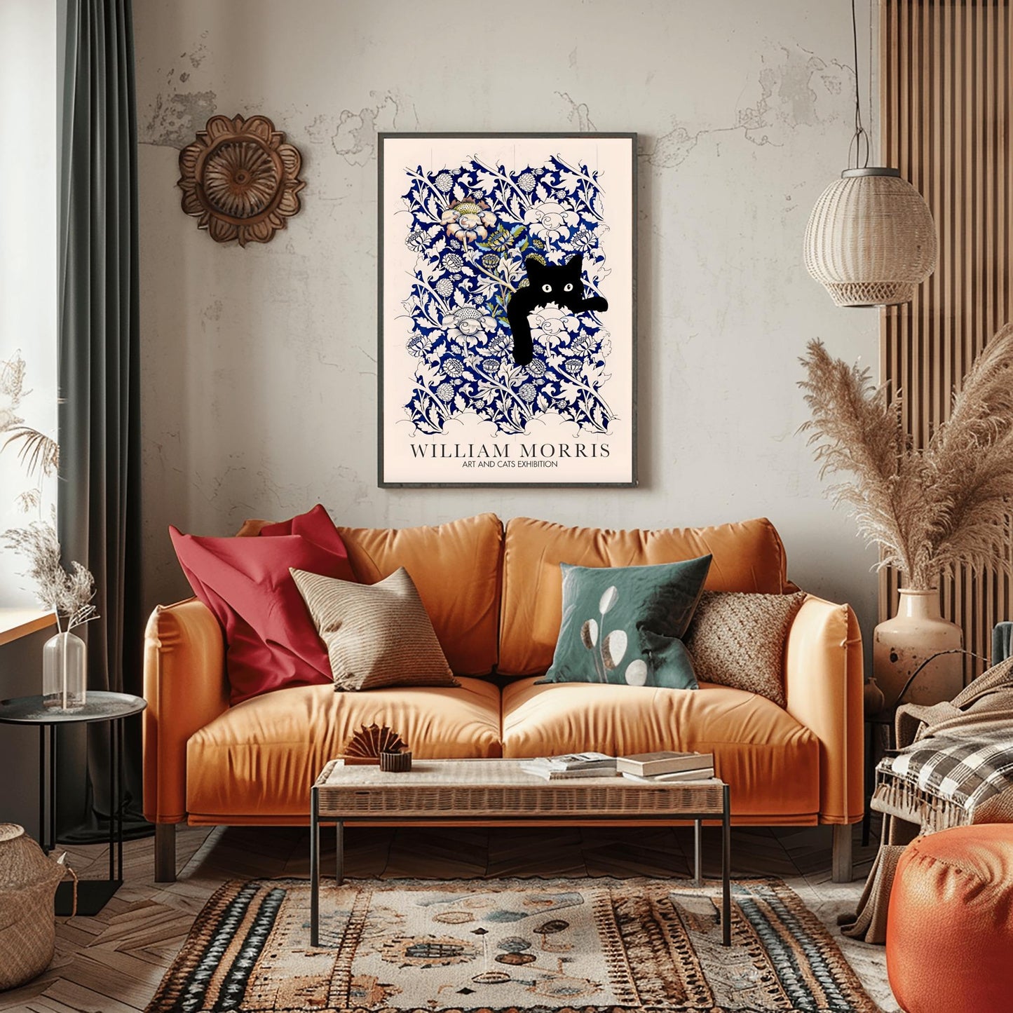 William Morris Cat Print: Arts & Crafts Exhibition Poster