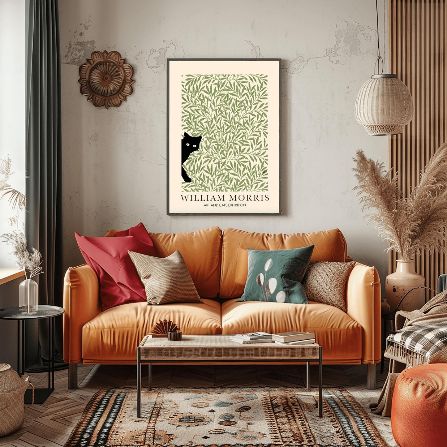 William Morris Cat Print: Arts & Crafts Exhibition Poster