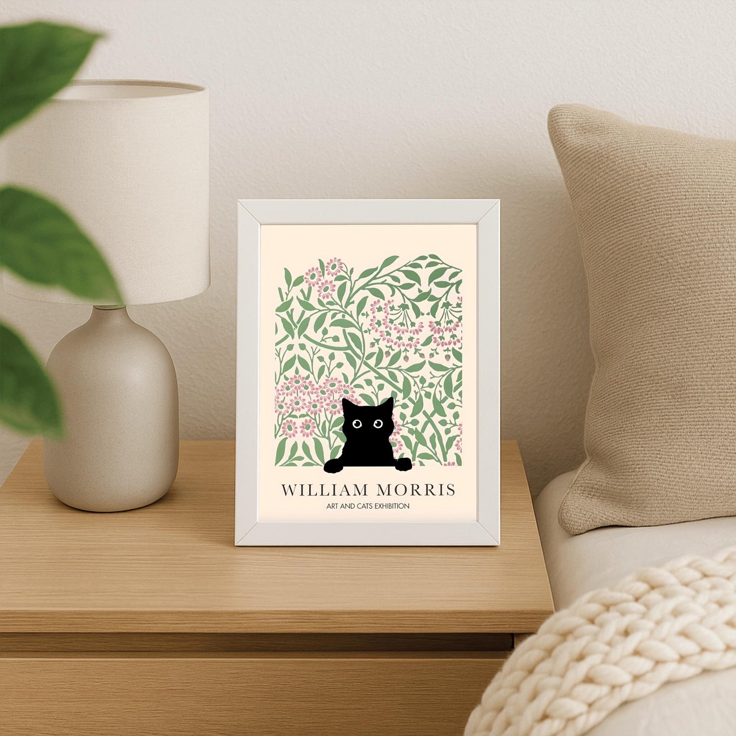 William Morris Cat Print: Arts & Crafts Exhibition Poster