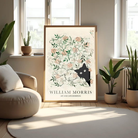 William Morris Cat Print: Arts & Crafts Exhibition Poster