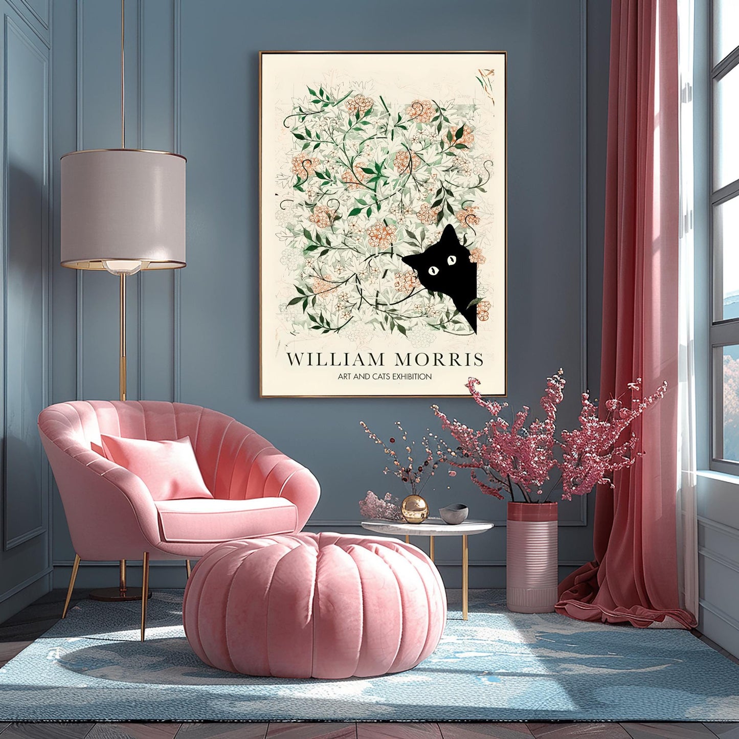 William Morris Cat Print: Arts & Crafts Exhibition Poster