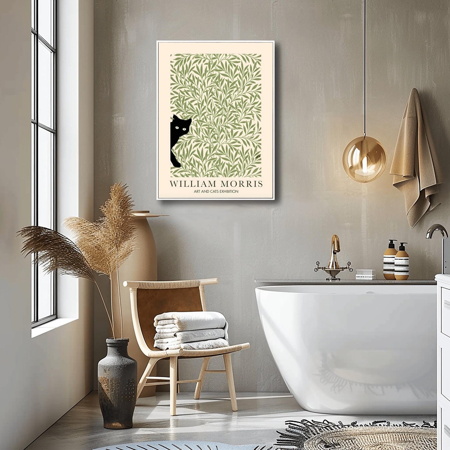 William Morris Cat Print: Arts & Crafts Exhibition Poster