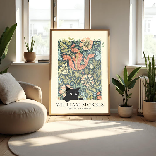 William Morris Cat Print: Arts & Crafts Exhibition Poster