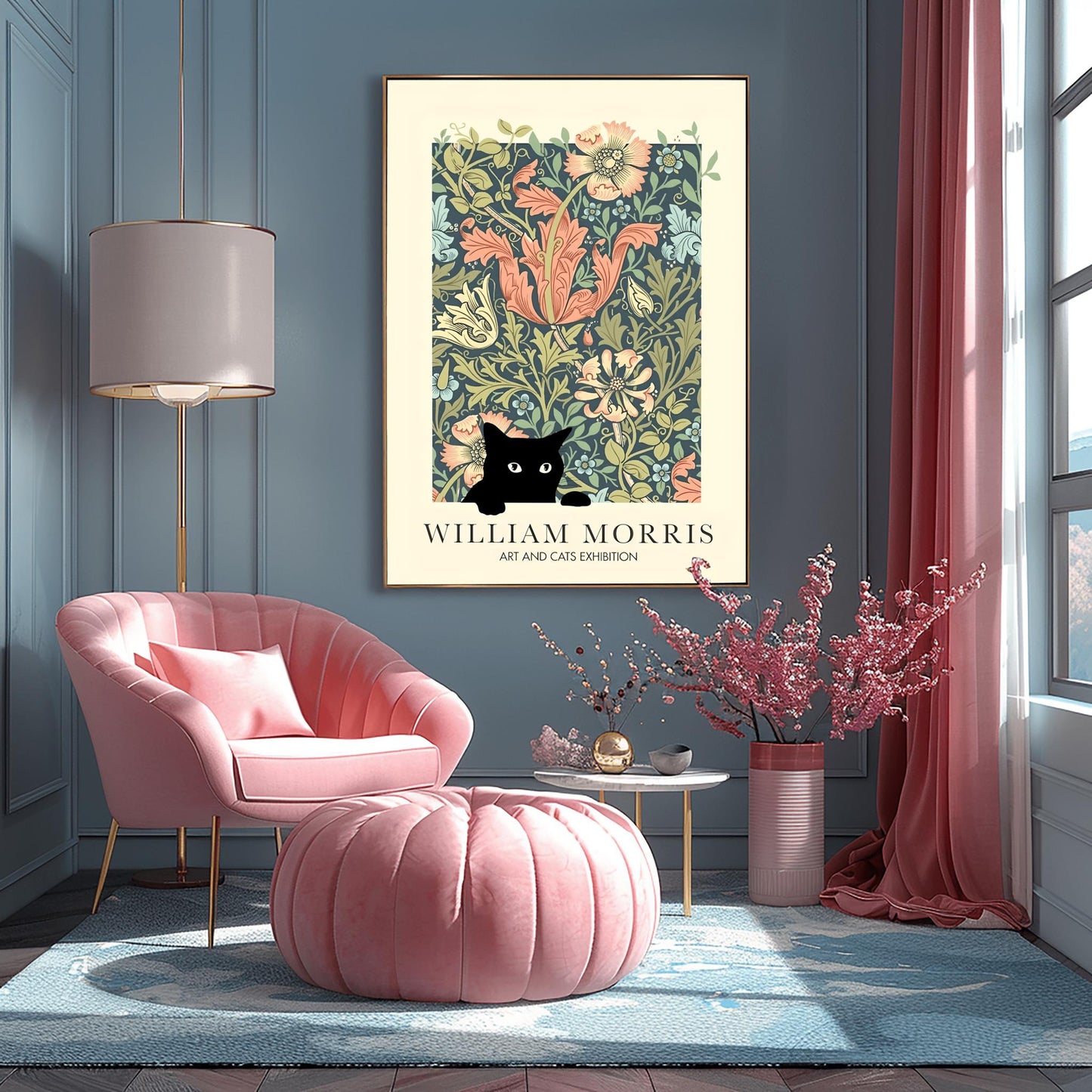 William Morris Cat Print: Arts & Crafts Exhibition Poster