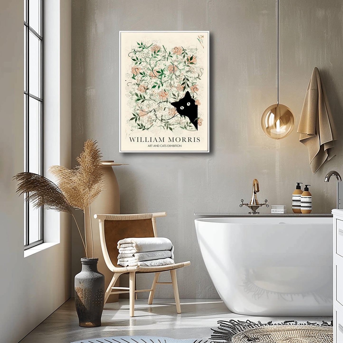 William Morris Cat Print: Arts & Crafts Exhibition Poster