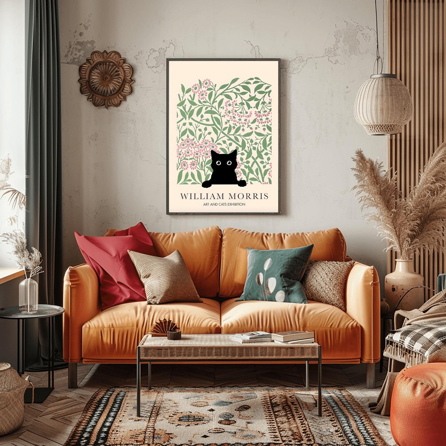 William Morris Cat Print: Arts & Crafts Exhibition Poster