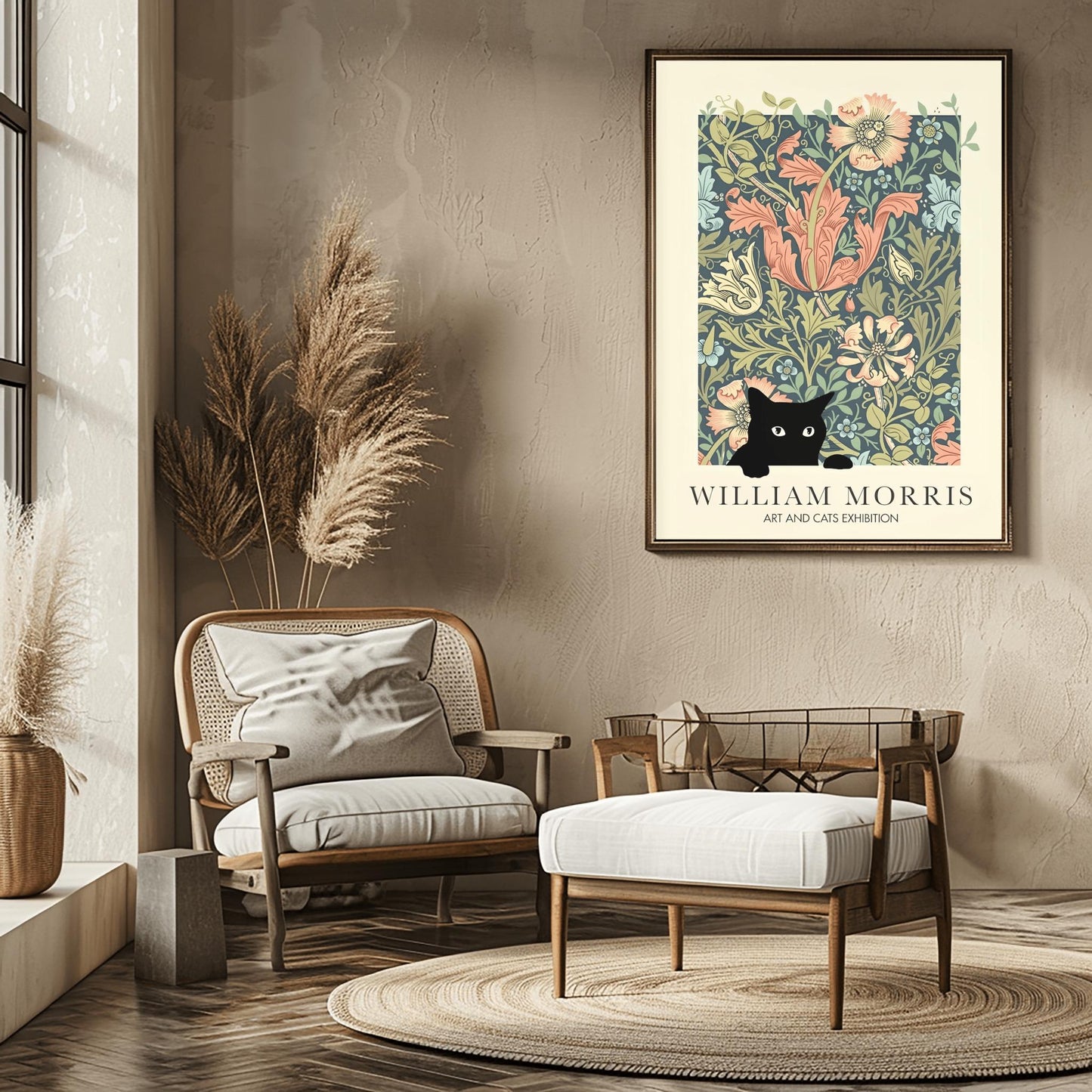 William Morris Cat Print: Arts & Crafts Exhibition Poster