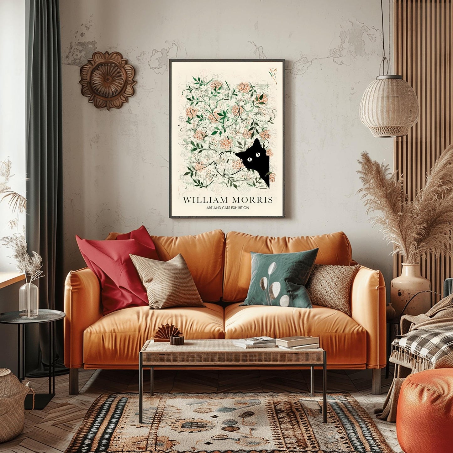 William Morris Cat Print: Arts & Crafts Exhibition Poster