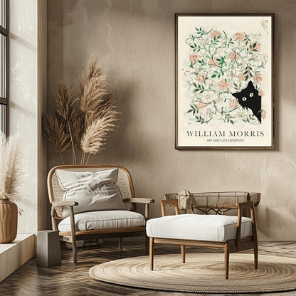 William Morris Cat Print: Arts & Crafts Exhibition Poster