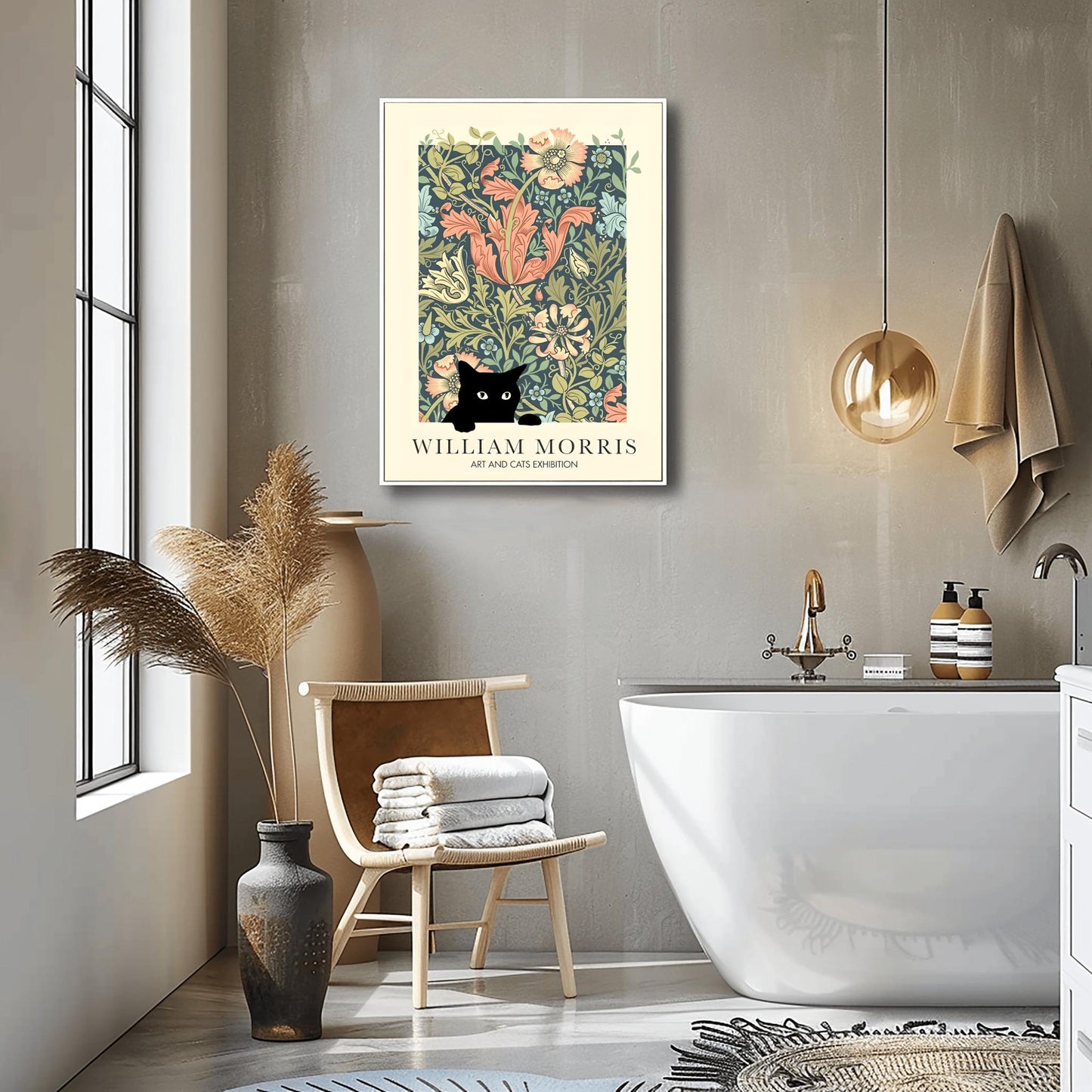 William Morris Cat Print: Arts & Crafts Exhibition Poster