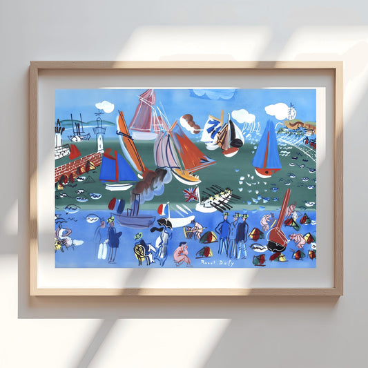 Raoul Dufy Print Sailboats, Colorful Coastal Regatta Wall Art, French Nautical Expressionist Poster Décor