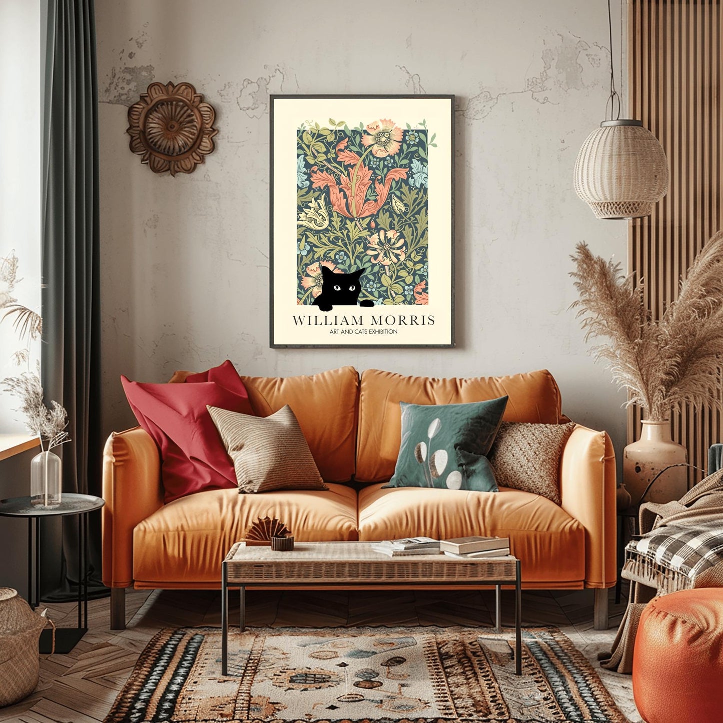 William Morris Cat Print: Arts & Crafts Exhibition Poster