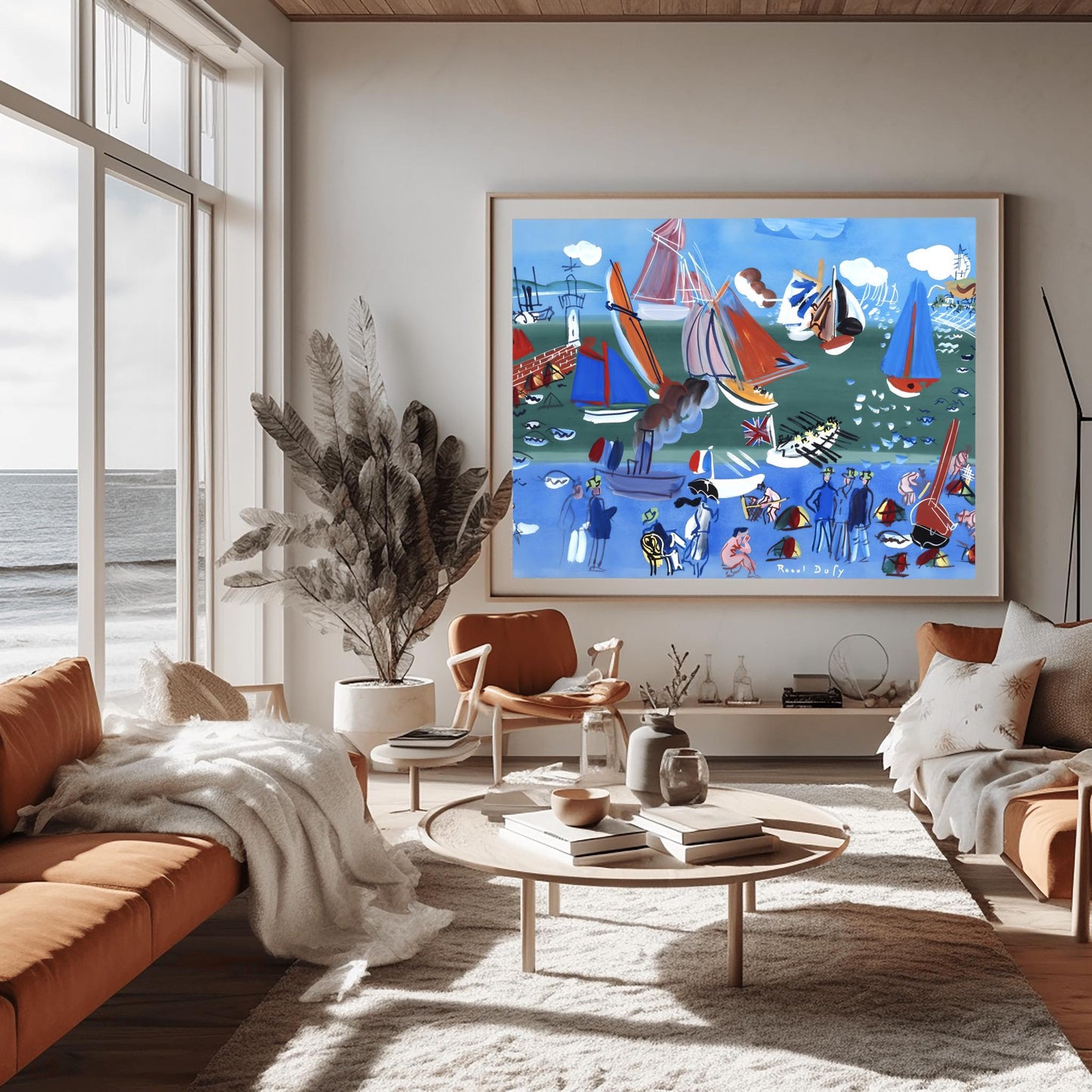 Raoul Dufy Print Sailboats, Colorful Coastal Regatta Wall Art, French Nautical Expressionist Poster Décor