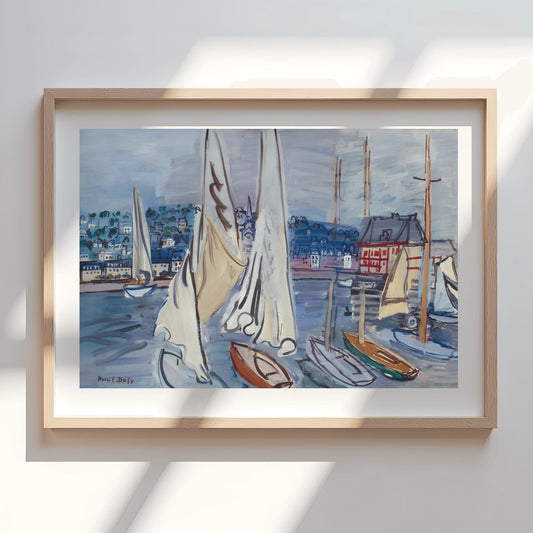 Raoul Dufy Harbor Print, Expressionist Sailboat Painting, Nautical Wall Art, Coastal Decor, Modern Art