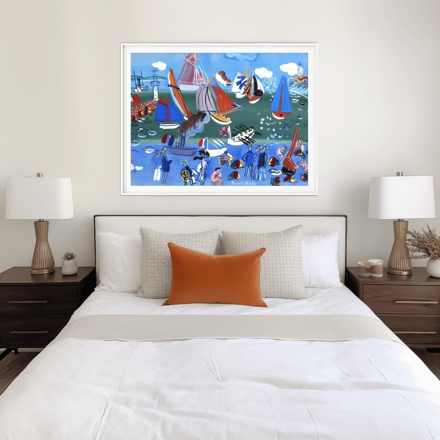 Raoul Dufy Print Sailboats, Colorful Coastal Regatta Wall Art, French Nautical Expressionist Poster Décor