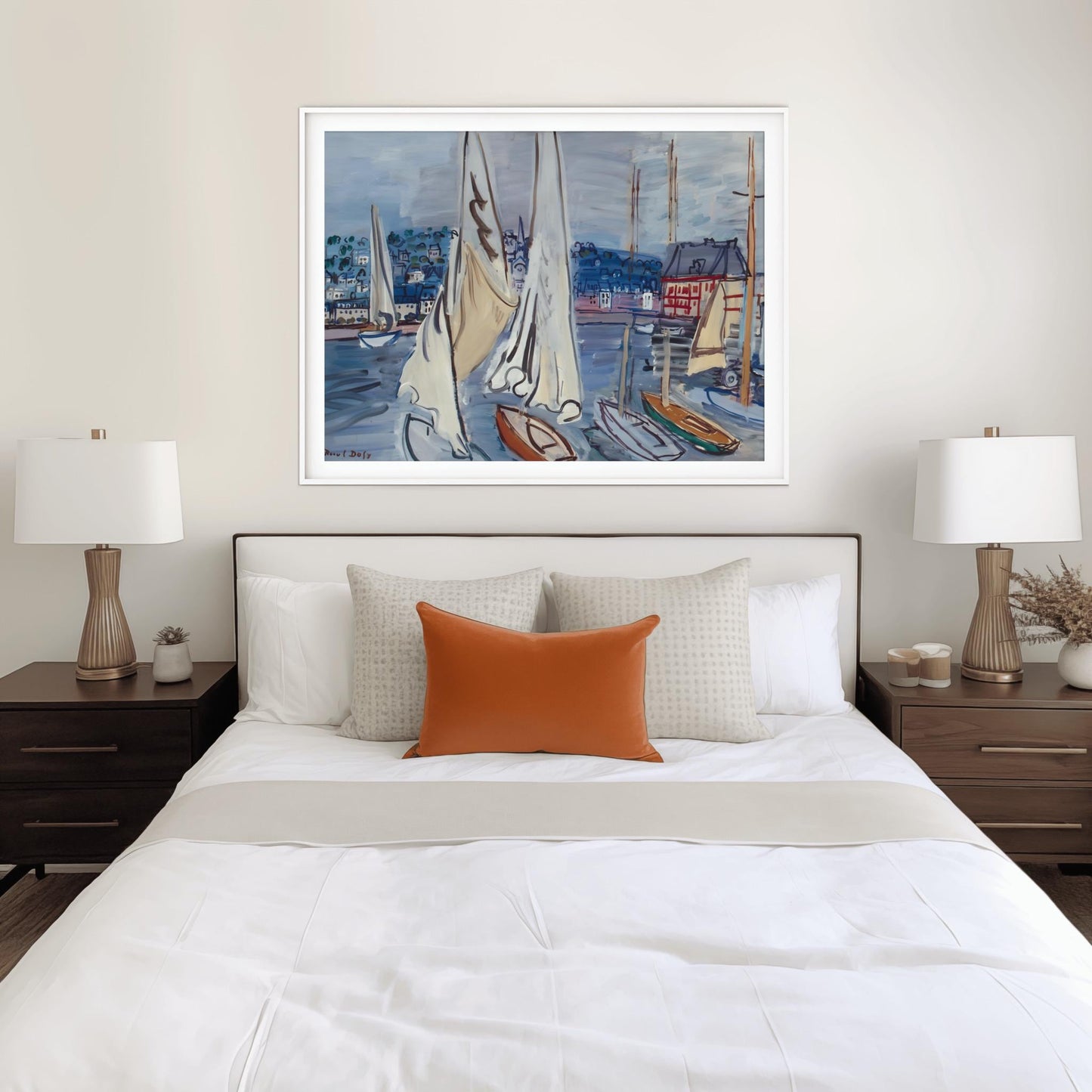 Raoul Dufy Harbor Print, Expressionist Sailboat Painting, Nautical Wall Art, Coastal Decor, Modern Art