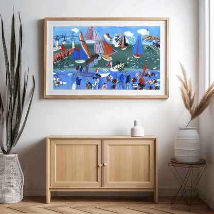 Raoul Dufy Print Sailboats, Colorful Coastal Regatta Wall Art, French Nautical Expressionist Poster Décor