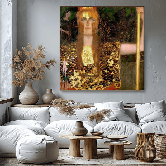 Gustav Klimt Pallas Athena Art Print: Golden Goddess, Austrian Secession