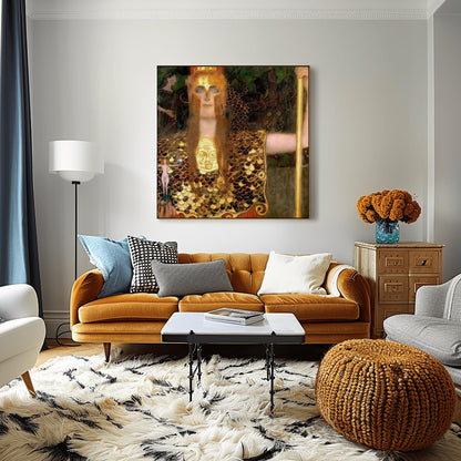Gustav Klimt Pallas Athena Art Print: Golden Goddess, Austrian Secession