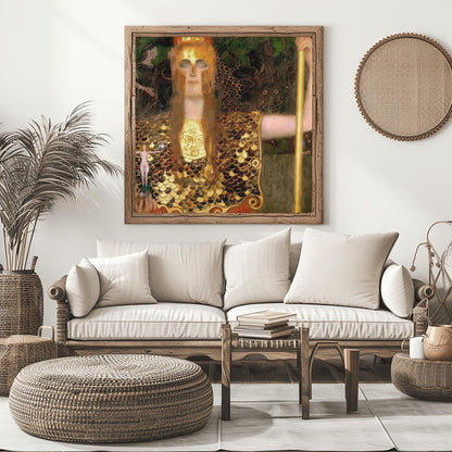Gustav Klimt Pallas Athena Art Print: Golden Goddess, Austrian Secession
