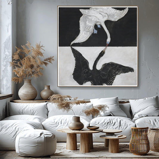 Hilma af Klint "The Swan No. 12" Print: Abstract Spiritual Art, Yin Yang Decor