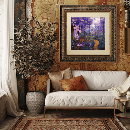 Gustav Klimt Poster Butterfly Pathway Print ‚Äì Abstract Floral Wall Art (view 2)