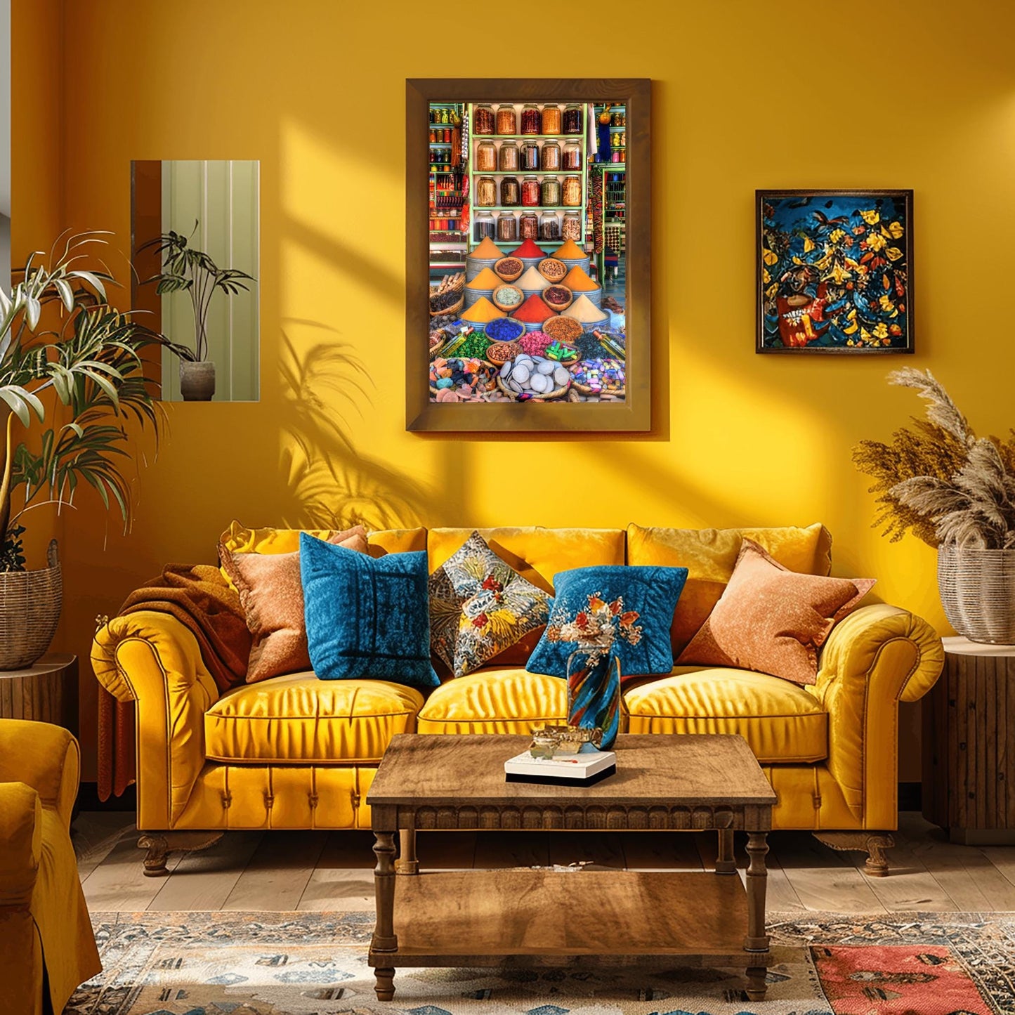 Moroccan Spice Market Photo: Vibrant Kitchen Wall Art Print
