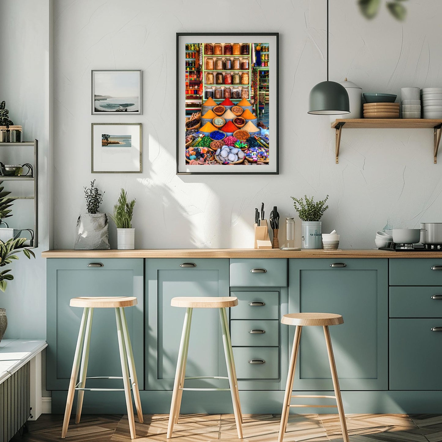 Moroccan Spice Market Photo: Vibrant Kitchen Wall Art Print