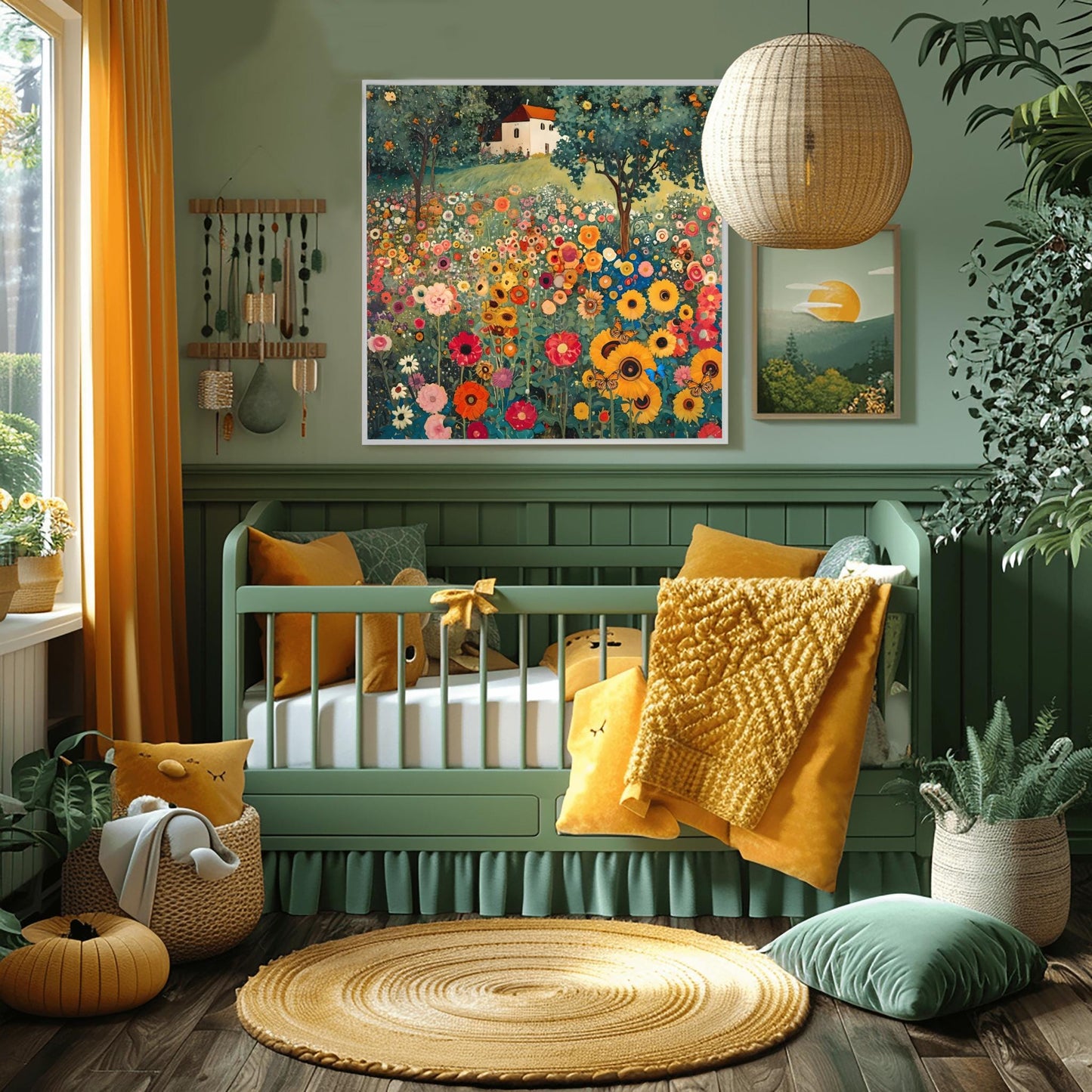 Gustav Klimt Flower Garden Print: Vibrant Botanical Art Poster