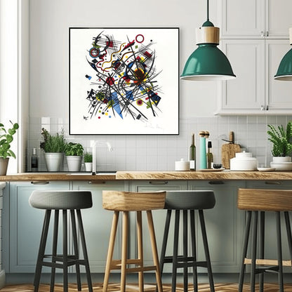 Kandinsky Abstract Art Print: Bauhaus Geometric Poster, Modern Home Decor