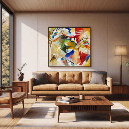 Wassily Kandinsky Abstract Expressionist Art Dynamic Geometric Print - Bauhaus Decor