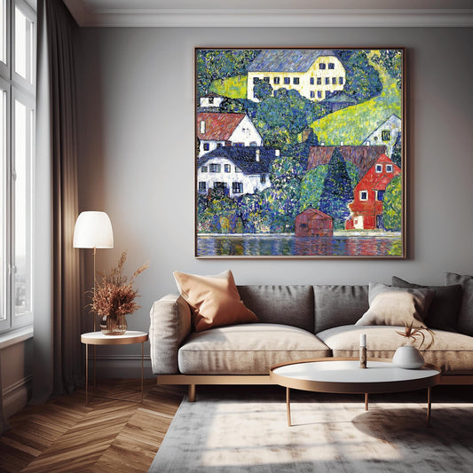 Gustav Klimt Art Print: Houses at Unterach, Lake Attersee