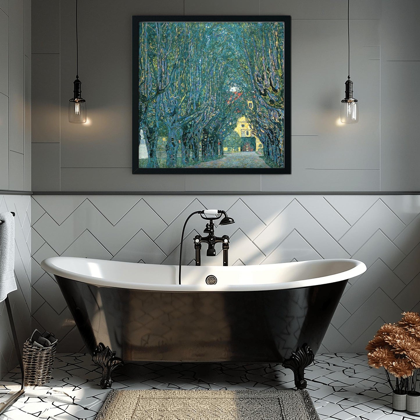 Gustav Klimt Tree Avenue Art Print: Austrian Landscape Poster