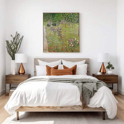 Gustav Klimt Flower Garden Print: Lush Impressionist Art Nouveau Poster