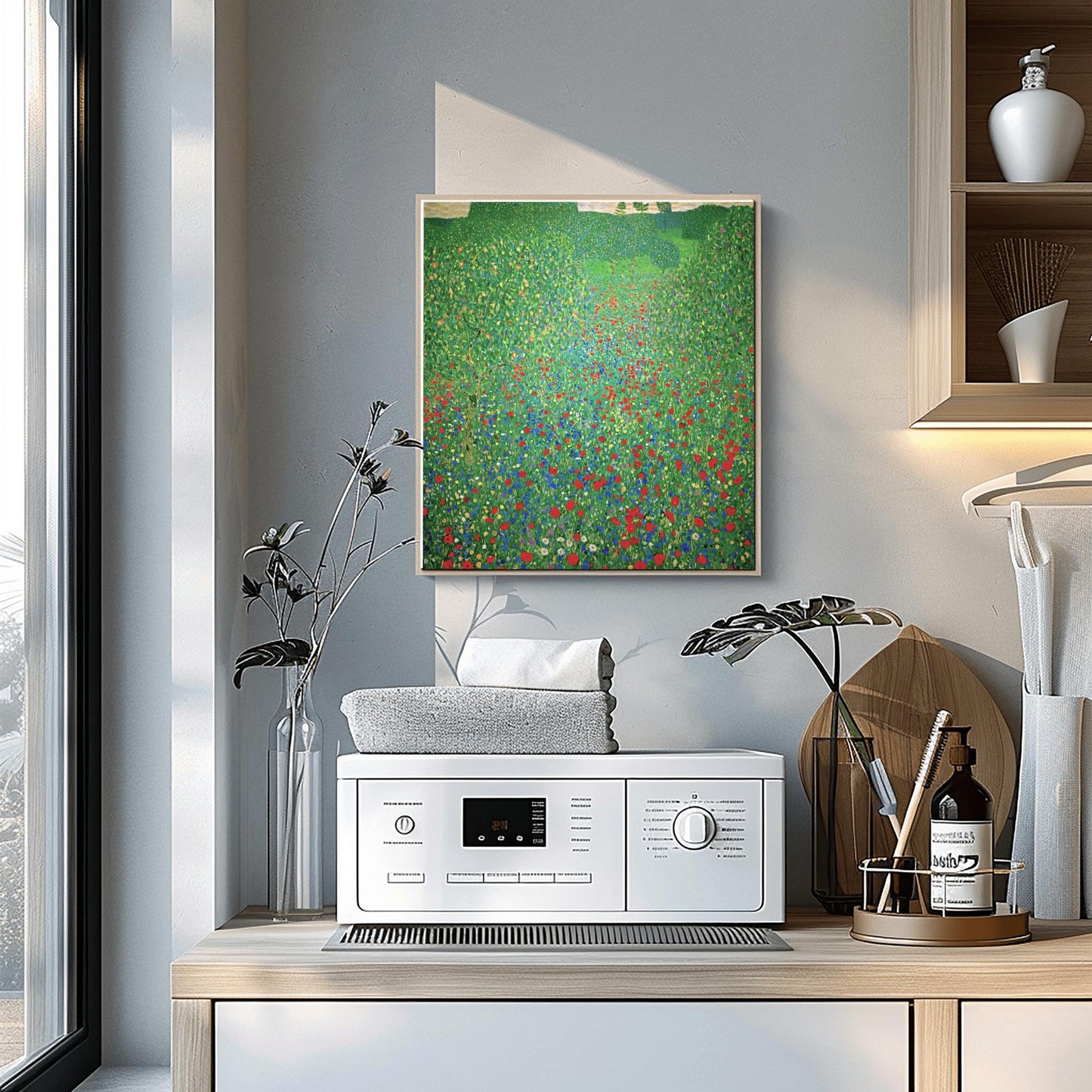 Gustav Klimt Poppy Field Print: Austrian Symbolism Fine Art Reproduction